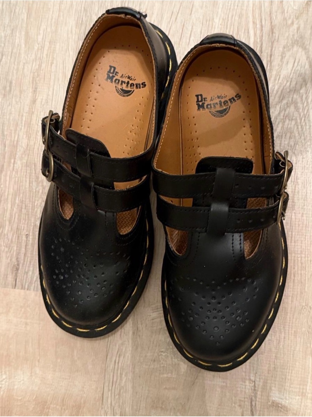 Dr. Martens Black Woman's T-Strap Mary Jane Shoes